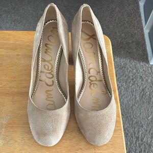 Sam Edelman Stillson Tan Suede Block Heel Pump Size 9M